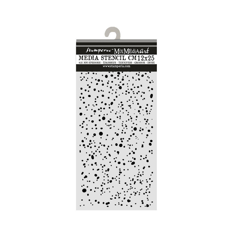 Stamperia Cosmos Thick Stencils 12x25cm Ink Spots by Cristina Radovan