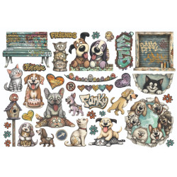 Stamperia Furry Friends 2 Ephemera by Antonis Tzanidakis
