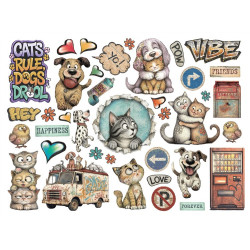 Stamperia Furry Friends 2 Die Cuts Assorted by Antonis Tzanidakis