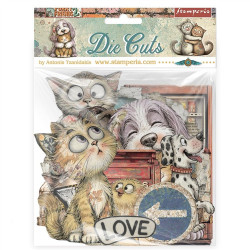 Stamperia Furry Friends 2 Die Cuts Assorted by Antonis Tzanidakis
