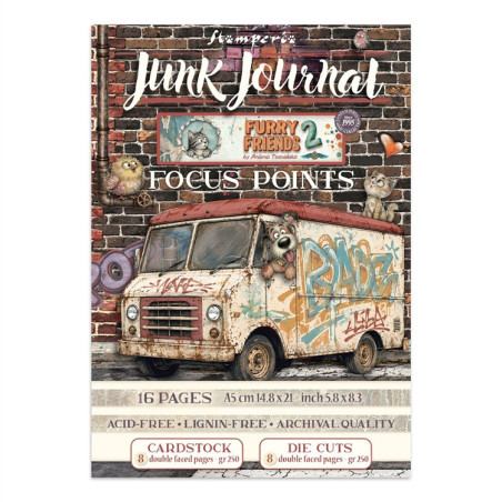 Stamperia Furry Friends 2 Junk Journal A5 Focus Points by Antonis Tzanidakis