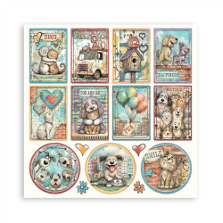 Stamperia Furry Friends 2 Paper Pack 20x20 cm by Antonis Tzanidakis