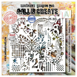 AALL & Create Stencil 282 Number Garden by Autour De Mwa & Co