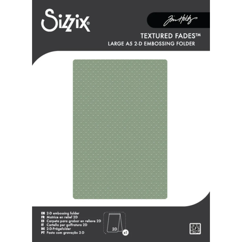 Sizzix 2D Texture Fades Embossing Folder by Tim Holtz A5 Dots 667253