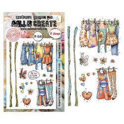 AALL & Create Stamp Set A6 1542 Sunday Laundry