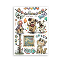 Stamperia Furry Friends 2 A5 Washi Pad 8pz