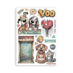 Stamperia Furry Friends 2 A5 Washi Pad 8pz