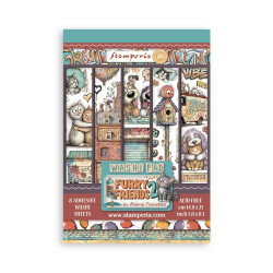 Stamperia Furry Friends 2 A5 Washi Pad 8pz
