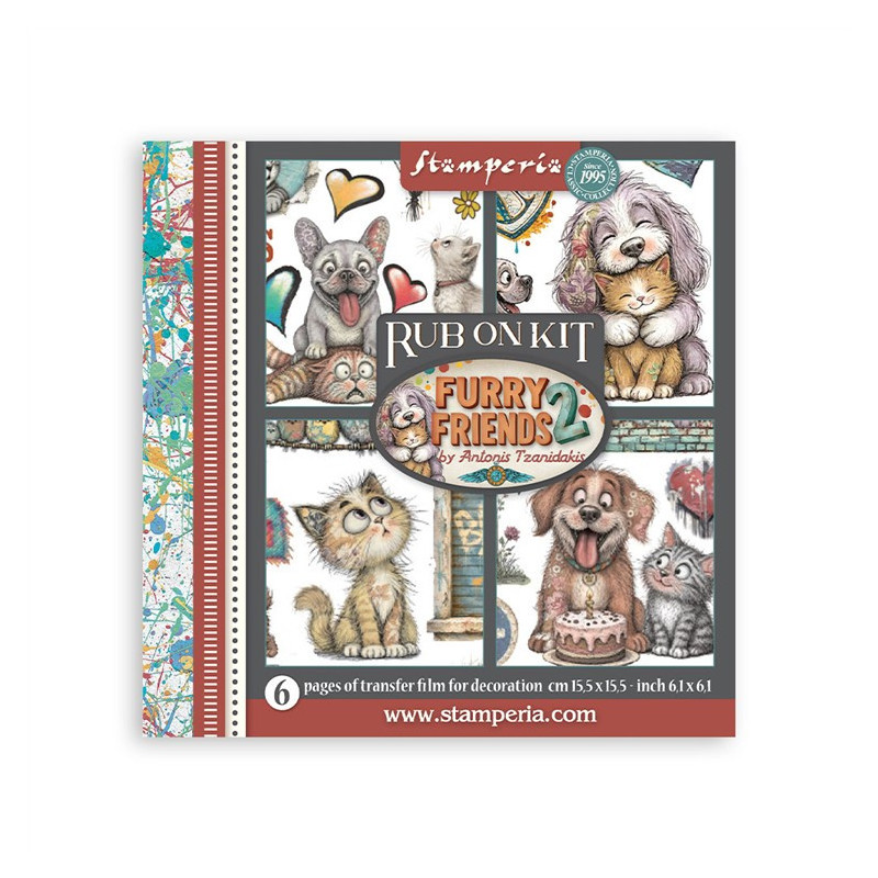 Stamperia Furry Friends 2 Rub-On Assortment