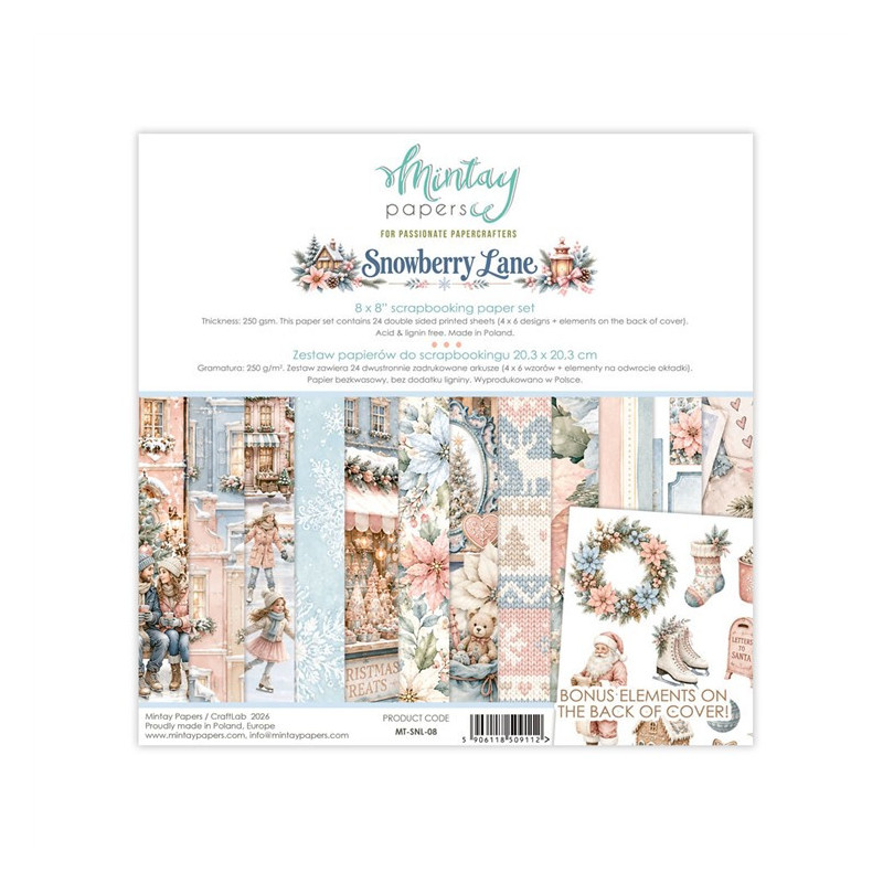 Mintay Papers Snowberry Lane Paper Pad 20x20cm