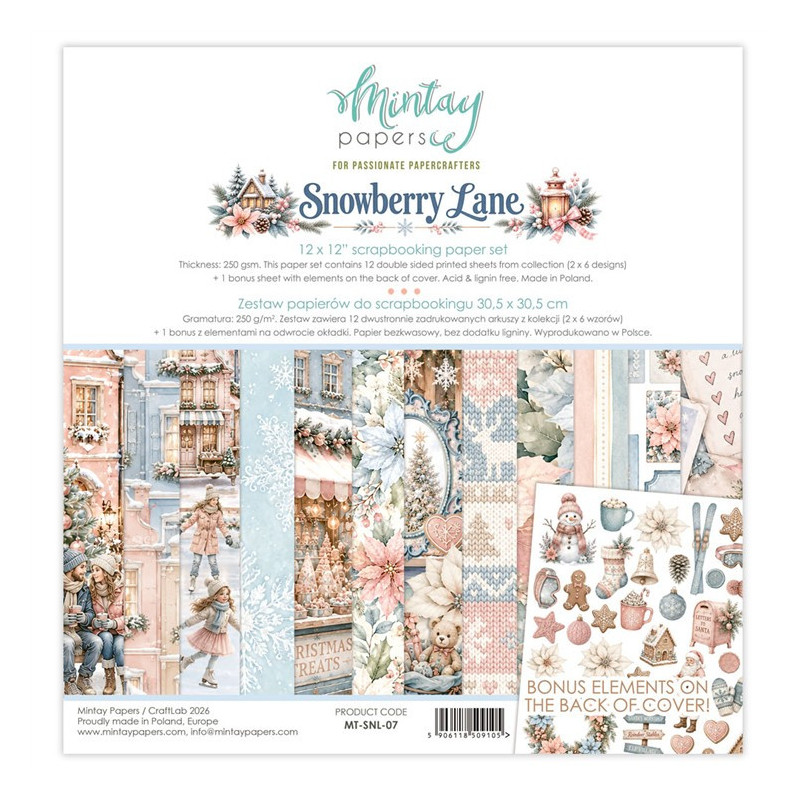 Mintay Papers Snowberry Lane Paper Pad 30x30cm