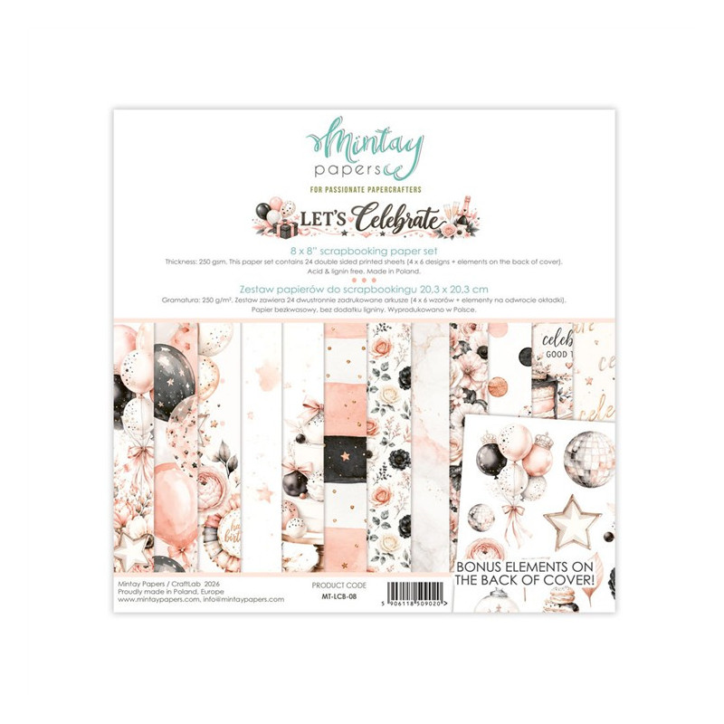 Mintay Papers Let's Celebrate Paper Pad 20x20cm