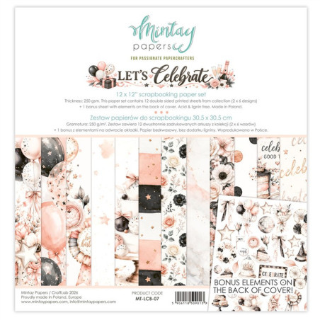 Mintay Papers Let's Celebrate Paper Pad 30x30cm