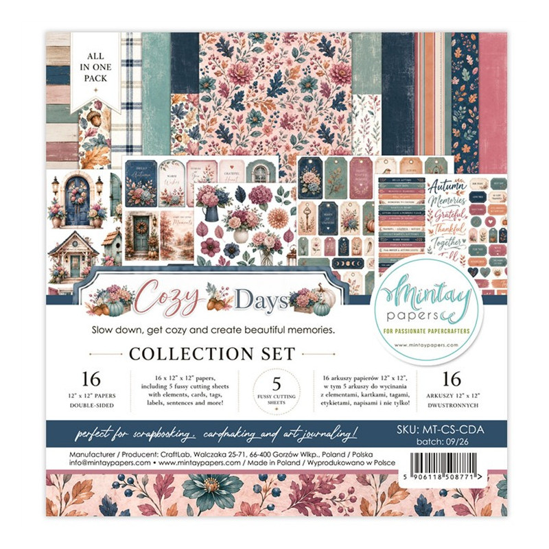 Mintay Papers Cozy Days Collection Set 16pz