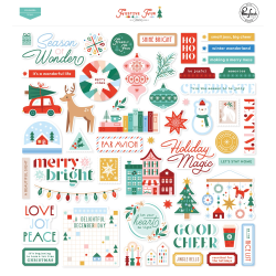 Pinkfresh Studio Festive Fun Ephemera by Geralyn Sy 52pz