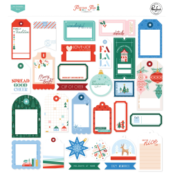Pinkfresh Studio Festive Fun Tag Ephemera by Geralyn Sy 29pz