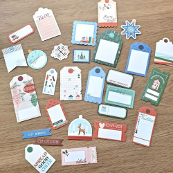 Pinkfresh Studio Festive Fun Tag Ephemera by Geralyn Sy 29pz