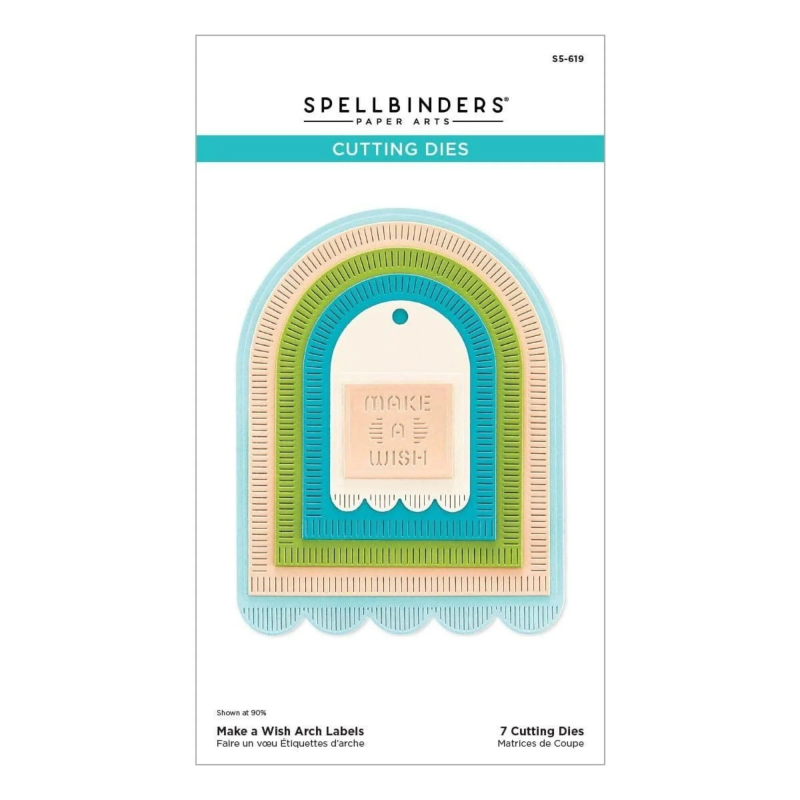 Spellbinders Make a Wish Arch Labels Cutting Dies