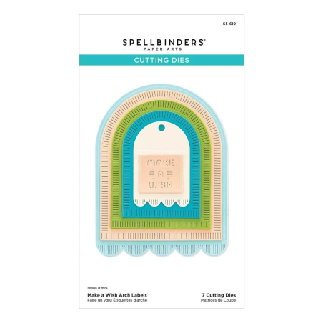 Spellbinders Make a Wish Arch Labels Cutting Dies