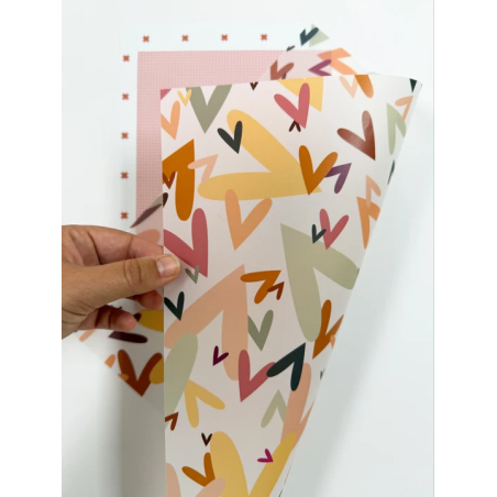 Vellum Corazones Multicolor CARAMEL Dunaon