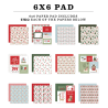 Echo Park Here Comes Santa Paws Paper Pad 15x15cm