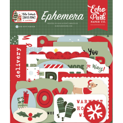 Echo Park Here Comes Santa Paws Ephemera 33pz