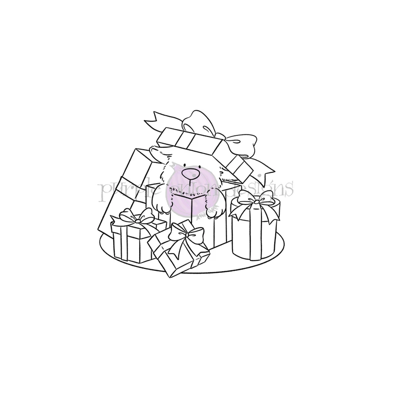 Purple Onion Designs Chilliezgraphy by Pei - Christmas Surprise (Puppy with Gifts)
