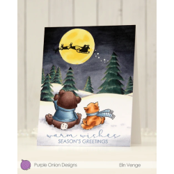 Purple Onion Designs Chilliezgraphy by Pei - Magical Christmas (Bear & Kitten Waving to Santa)