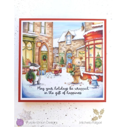 Purple Onion Designs Holly Mabutas - Cotswood Village Background