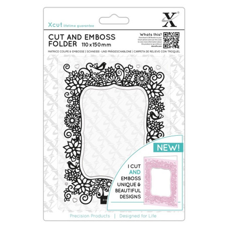 Xcut Cut & Emboss Folder - Floral Parenthesis 11x15cm