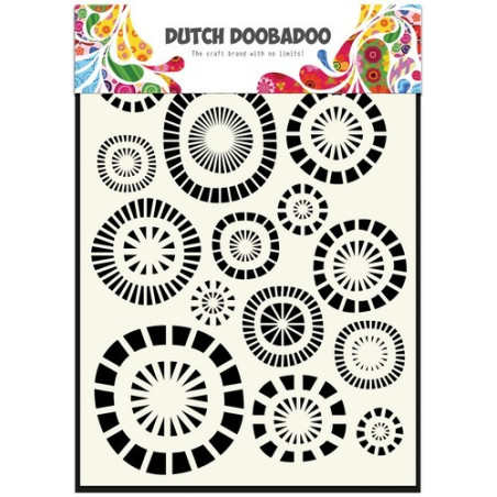 Dutch Mask Art stencil Circles
