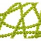 10 Perle di vetro Lime Green con effetto madreperla 6 mm