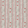 Tessuto Frou Frou Strisce e rose rosa
