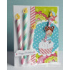 24 DIY Party Paper Straws Blue & White