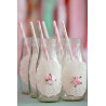 24 DIY Party Paper Straws Pink & White AC