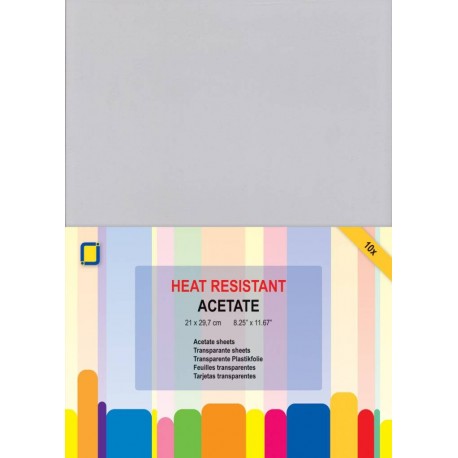 10 fogli di acetato Heat Resistant A4