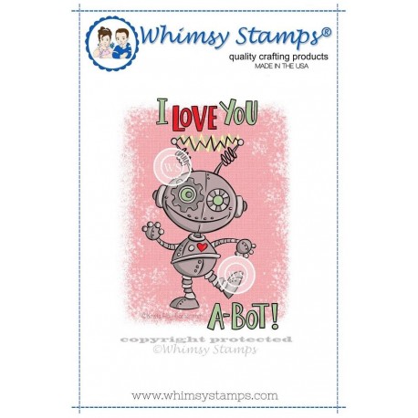 Timbro Whimsy Stamps Love Bot