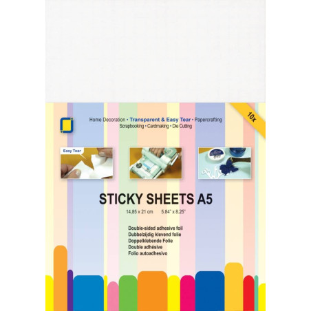 10 Fogli A5 Sticky sheets per fustelle sottili