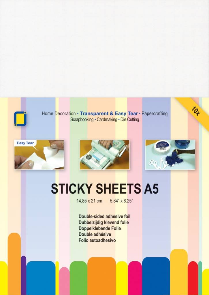 10 Fogli A5 Sticky sheets per fustelle sottili