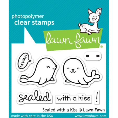 Lawn Fawn Sealed With A Kiss Stamp Set