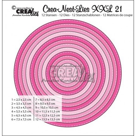 Crealies Crea-Nest-Lies XXL Round Basic XXL21