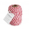 Vivant Cord Cotton Twist red and white 50 MT 2MM