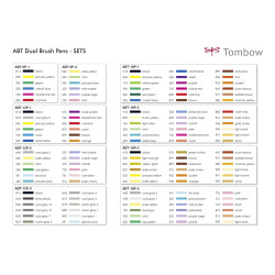 Tombow ABT DUAL BRUSH PEN Set Grey ABT-12P-3