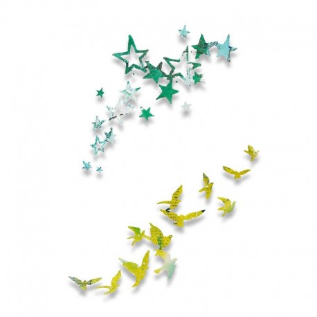 Thinlits Die Set 2 pz - Birds and Stars 662673