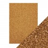 5 fogli A4 Carta Glitterata Tonic Studios Glitter Card Welsh Gold 250gsm