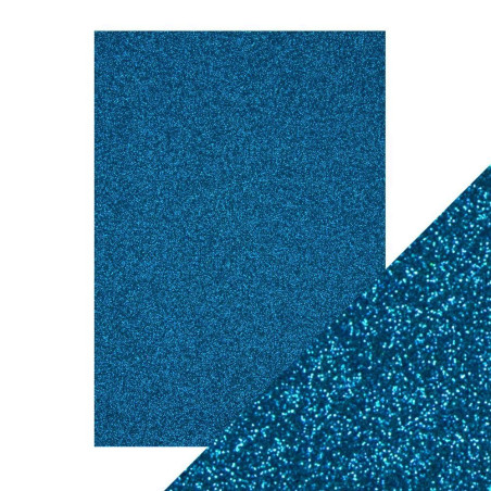 5 fogli A4 Carta Glitterata Tonic Glitter Card Midnight Topaz 250gsm