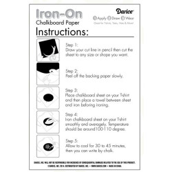 4 fogli Iron On Chalkboard Sheets 20x20cm