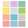 Kit 24 fogli Cartoncino Effetto Tela COLORI PASTELLO 30x30cm