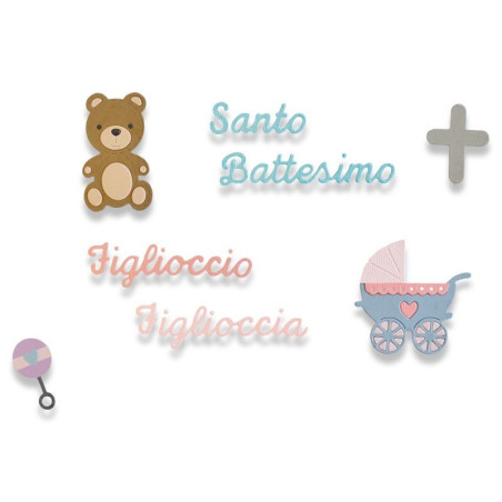 Thinlits Die Set 9 pz - Battesimo 662618