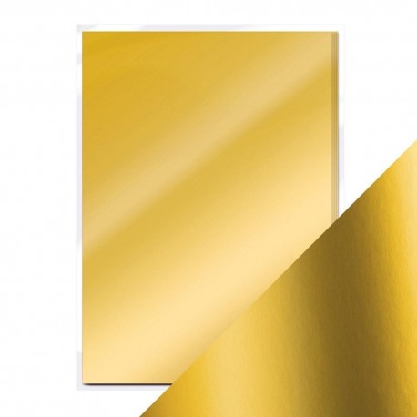 5 fogli A4 Tonic Studios Mirror Card Satin Gold Pearl
